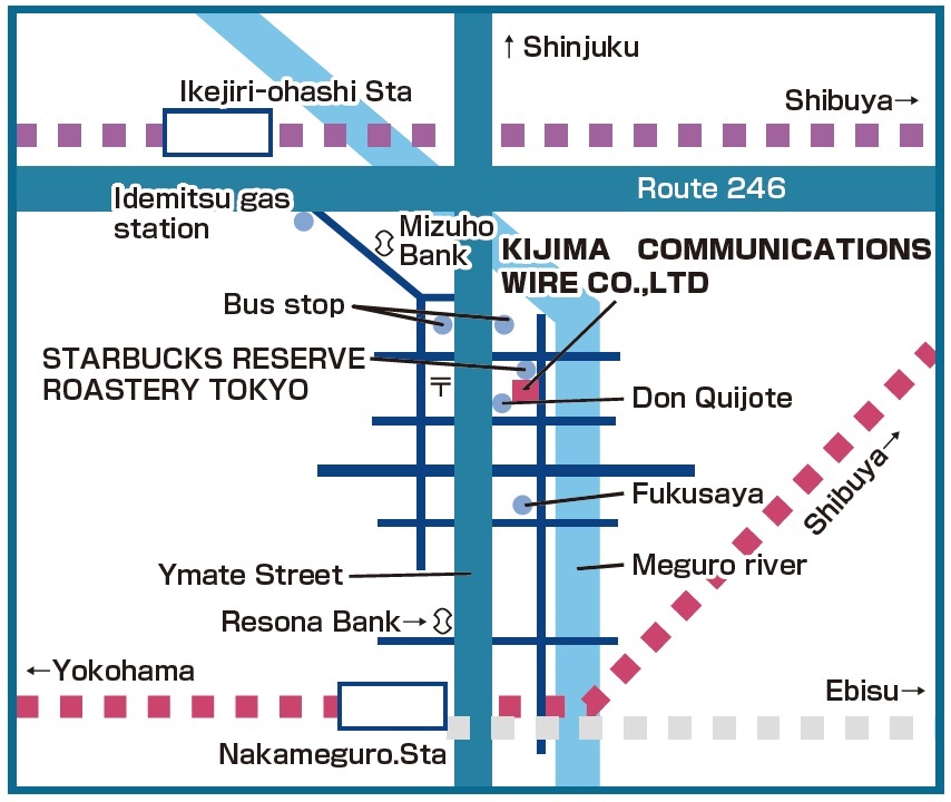 Map around the head office