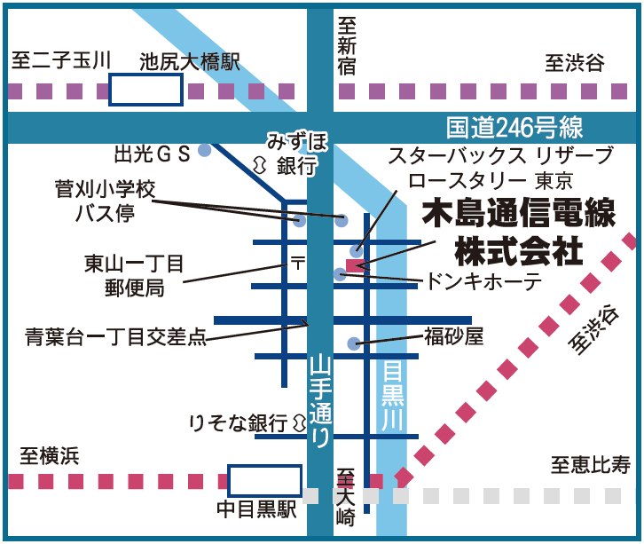 本社周辺地図