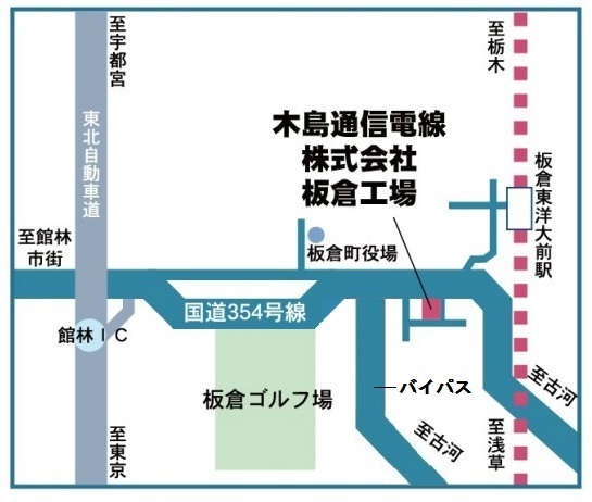 板倉工場周辺地図